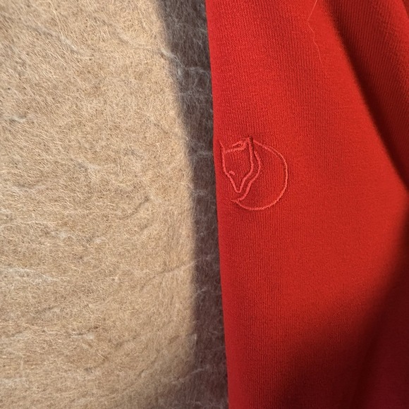 Fjallraven‎ Abisko Fleece Hoodie Womens Sz XS Red Full Zip Pockets Stretch - Picture 4 of 10